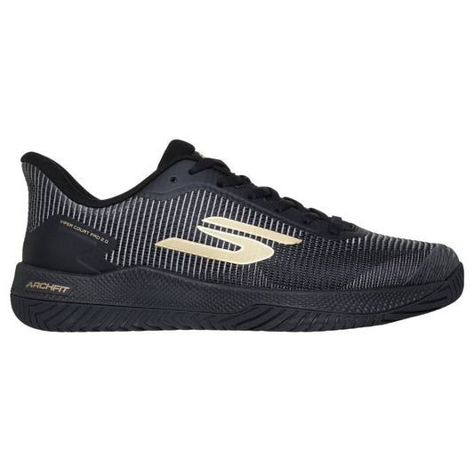 Men's Skechers Viper Court Pro 2.0, Black/Gold, 8 D Medium