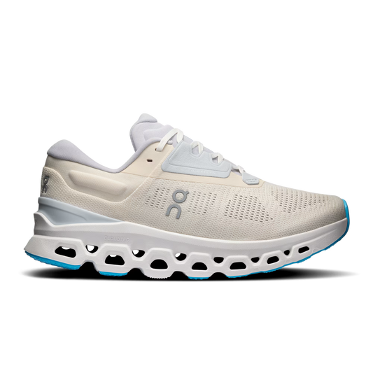 Women's On Cloudstratus 3, Cream/Arctic, 7.5 B Medium