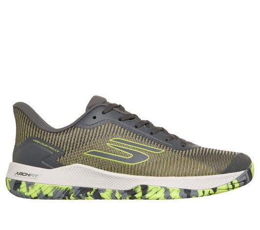Men's Skechers Viper Court Pro 2.0, Gray/Yellow, 10.5 D Medium