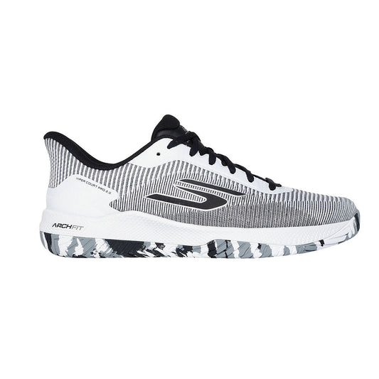 Men's Skechers Viper Court Pro 2.0, White/Black, 8.5 4E Extra Wide