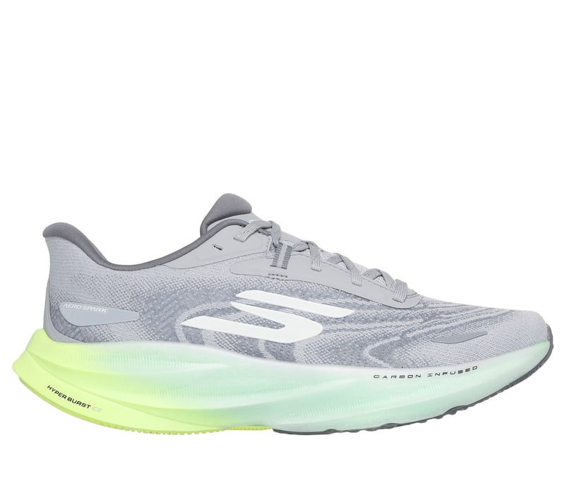 Men's Skechers Aero Spark, Gray/Lime, 10 D Medium