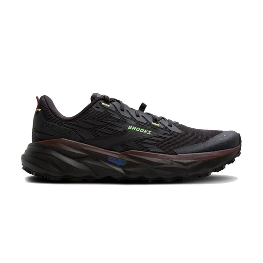 Men's Brooks Cascadia 19, Phantom/Rum Raisin/Green, 13 D Medium