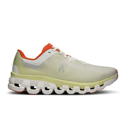 Men's On Cloudflow 4, White/Hay, 10.5 D Medium