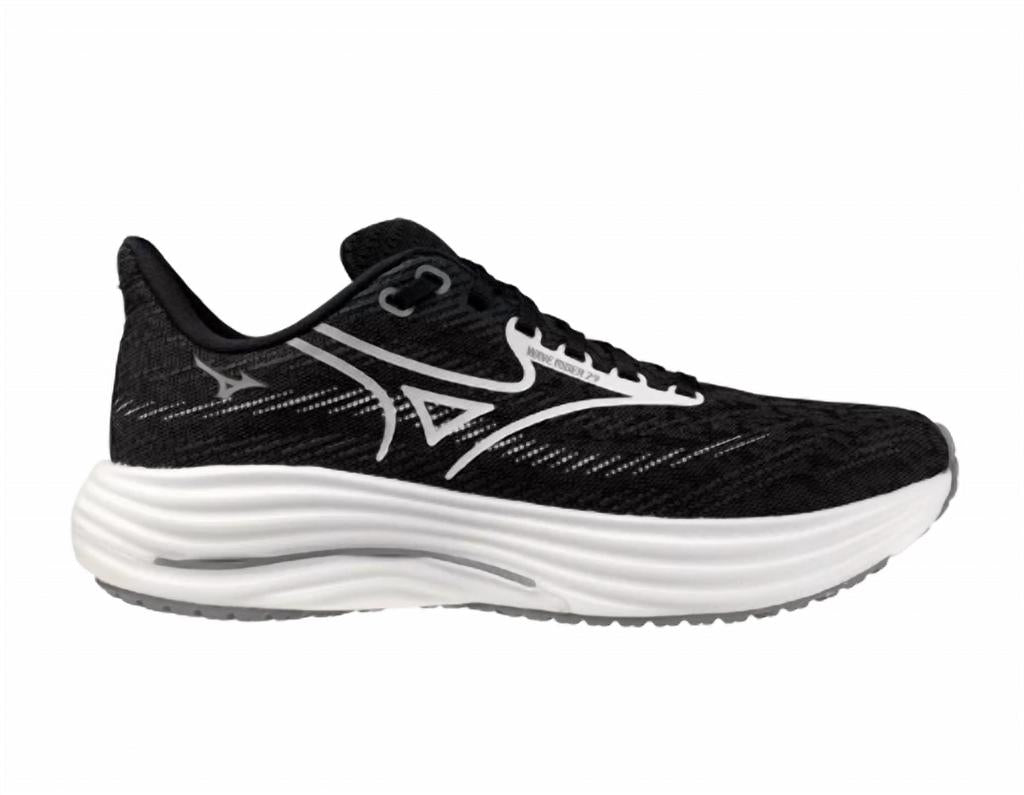 Women's Mizuno Wave Rider 29, Black/White, 7.5 D Wide