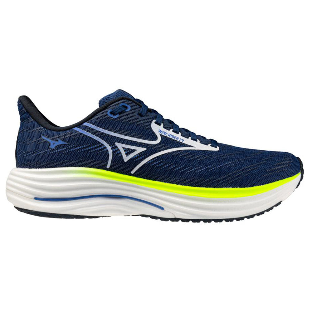 Men's Mizuno Wave Rider 29, Estate Blue/White, 12.5 D Medium