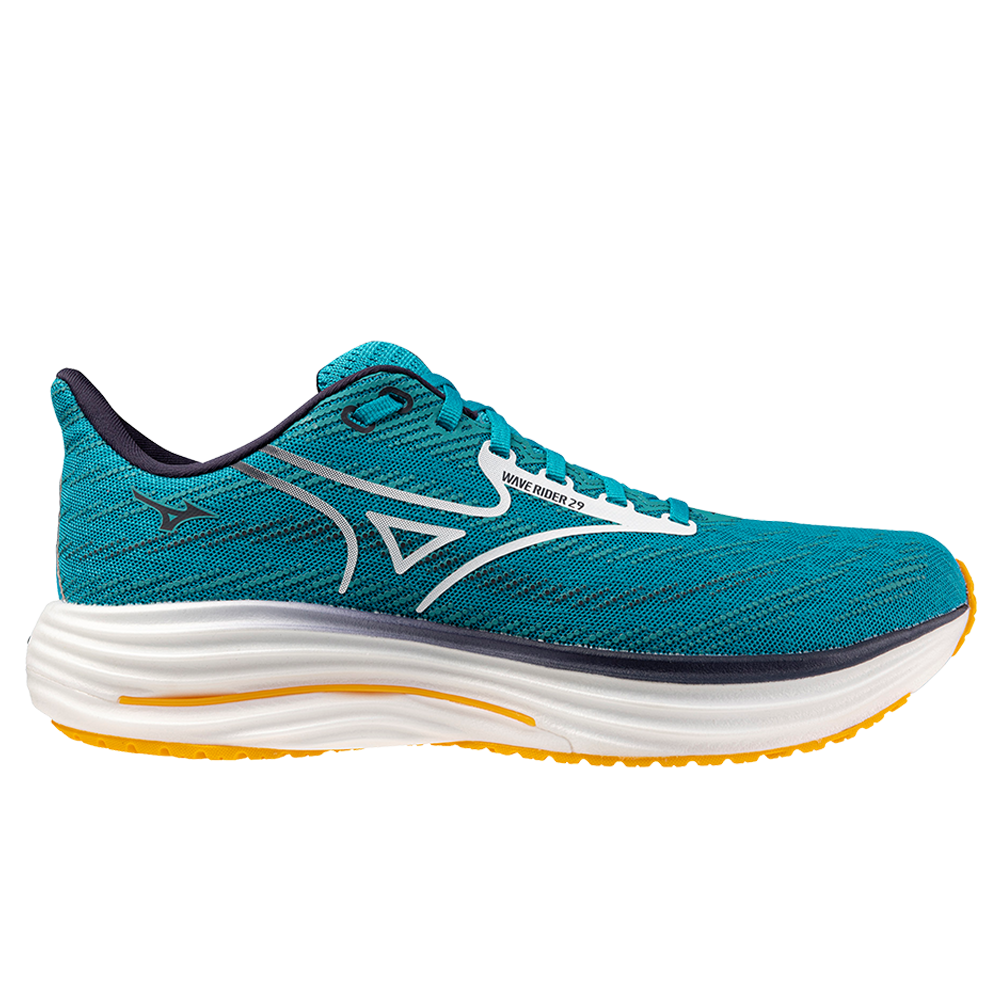 Men's Mizuno Wave Rider 29, Capri Breeze/White, 10 D Medium