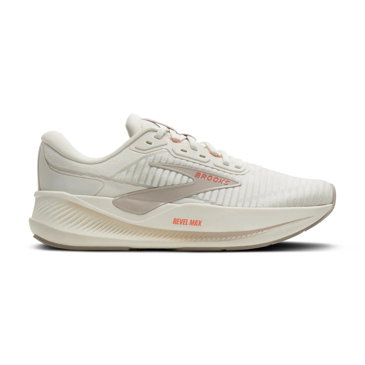 Women's Brooks Revel Max, Coconut/Chateau/Peach, 11.5 B Medium