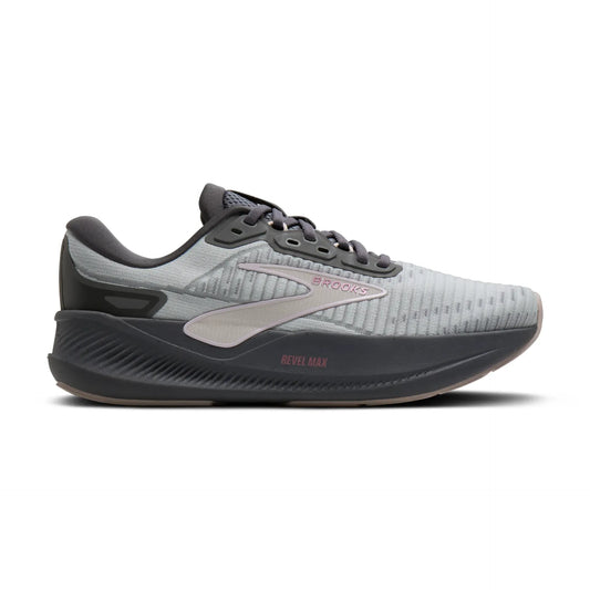 Women's Brooks Revel Max, Harbor Mist/Grey/Metallic, 8 B Medium
