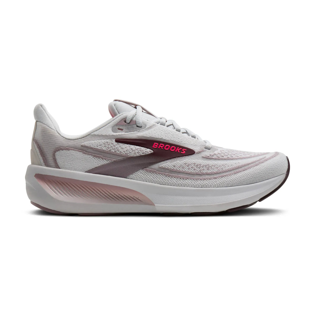 Women's Brooks Revel 9, Grey/Rose/Raisin, 10 D Wide