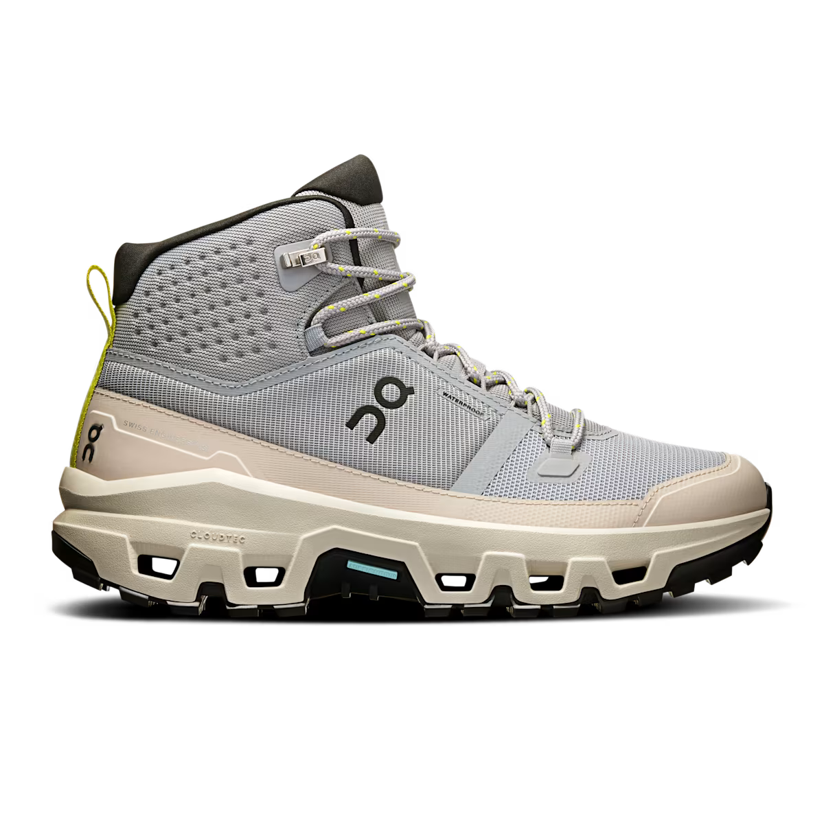 Women's On Cloudrock Mid Waterproof, Alloy/Ice, 10 B Medium