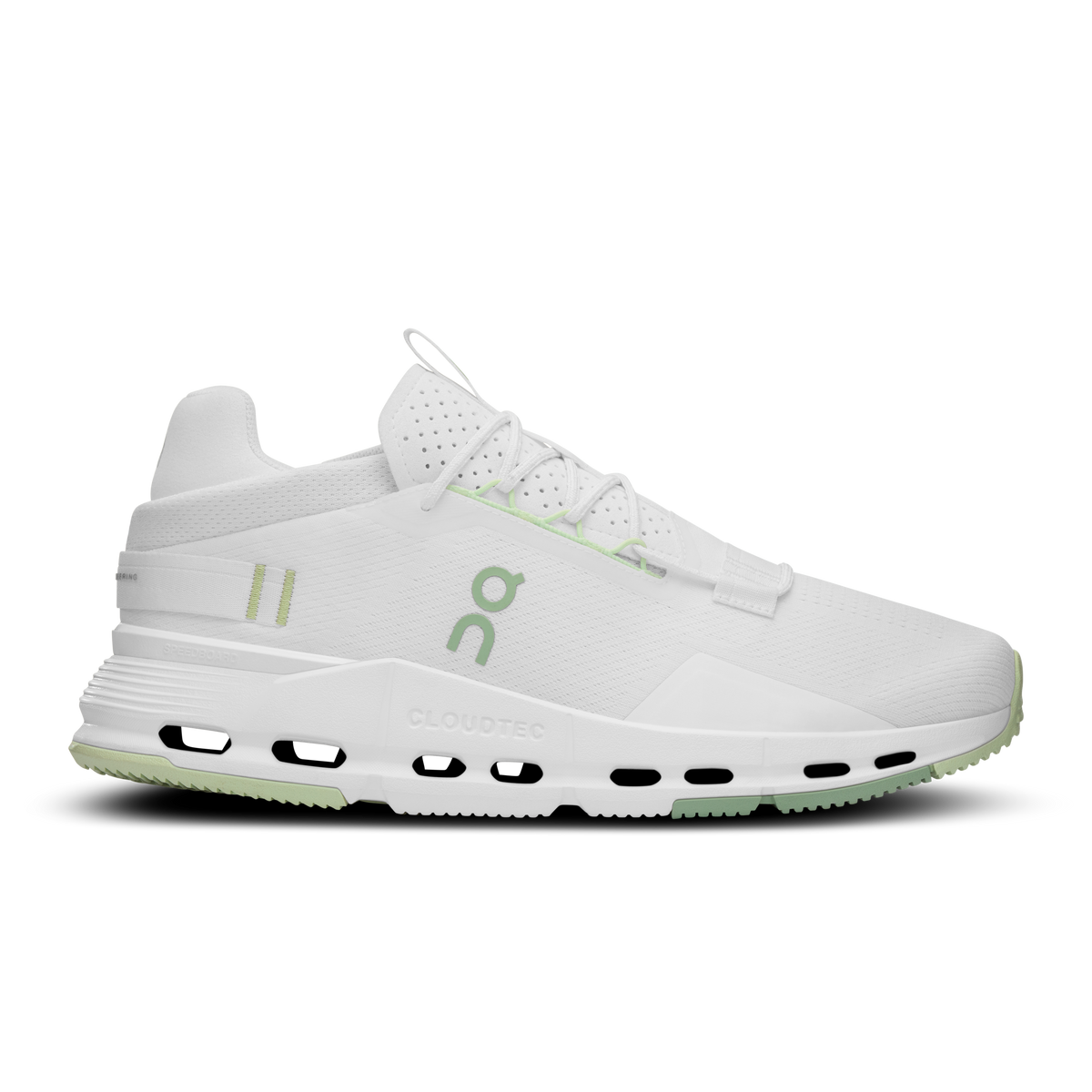 Men's On Cloudnova 2, White/Sage, 7 D Medium