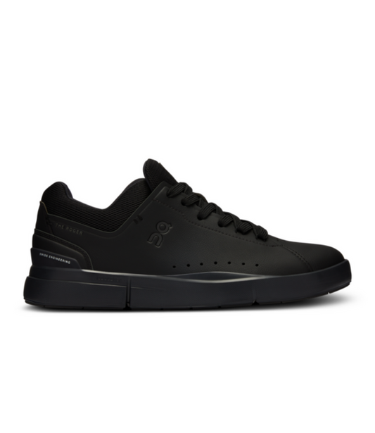 Womens On The Roger Advantage 2, All Black, 8.5 B Medium