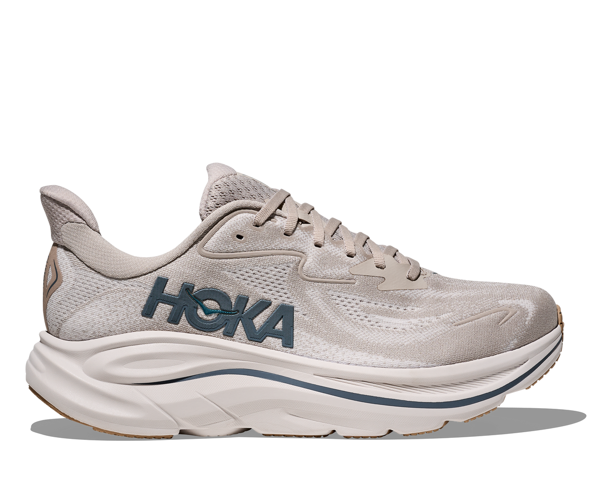 Men's Hoka Clifton 10, Putty/Grout, 12 2E Wide