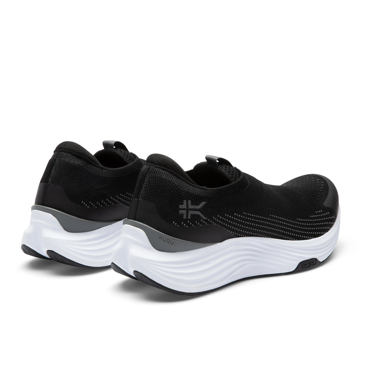 Men's KURU ATOM 2 Slip-On, Jet Black/Bright White