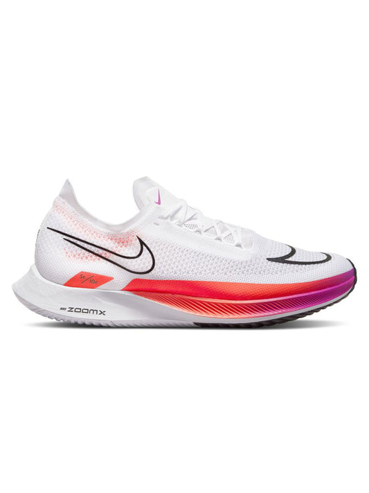 Mens Nike ZoomX Streakfly, White/Flash Crimson/Hyper Violet/Black, 13 D Medium