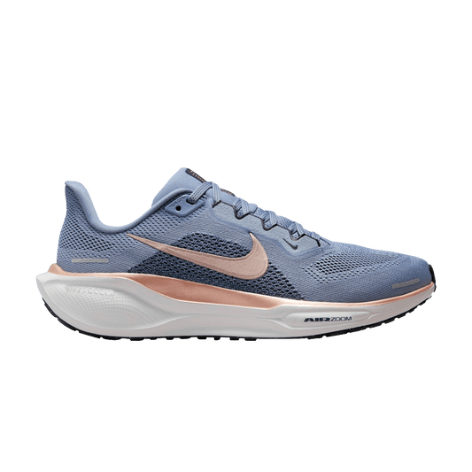 Women's Nike Pegasus 41, Ashen Slate/Mtlc Red Bronze-Armory Navy, 10.5 B Medium