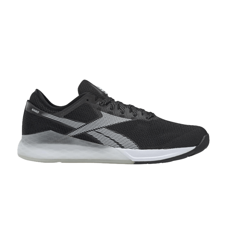 Women's Reebok Nano 9, Black/White/Silver, 6.5 B Medium