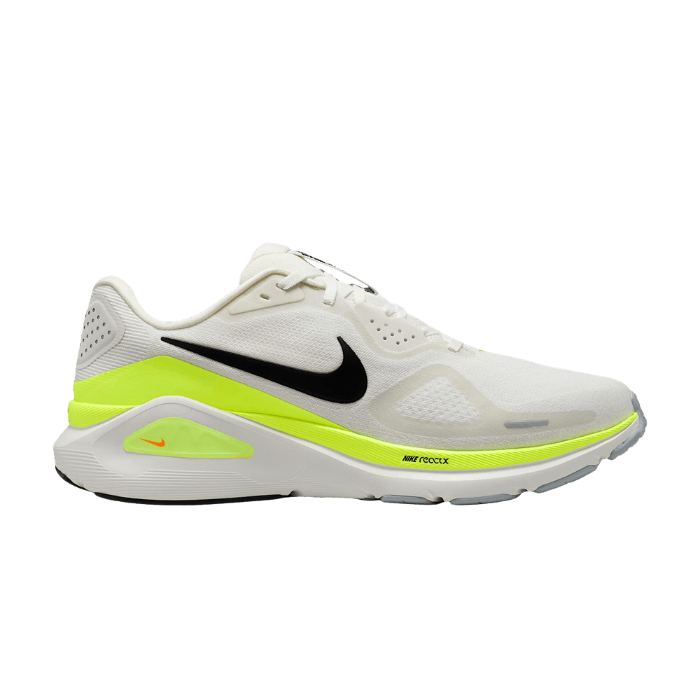 Men's Nike Structure 26, Summit White/Black Volt/Total Orange, 9.5 D Medium
