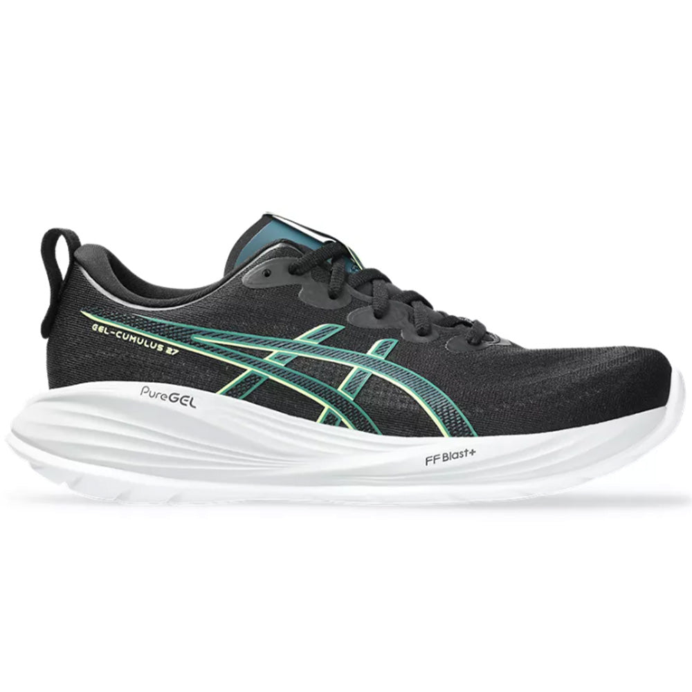 Men's Asics Gel-Cumulus 27, Black/Lucid Yellow, 11.5 D Medium