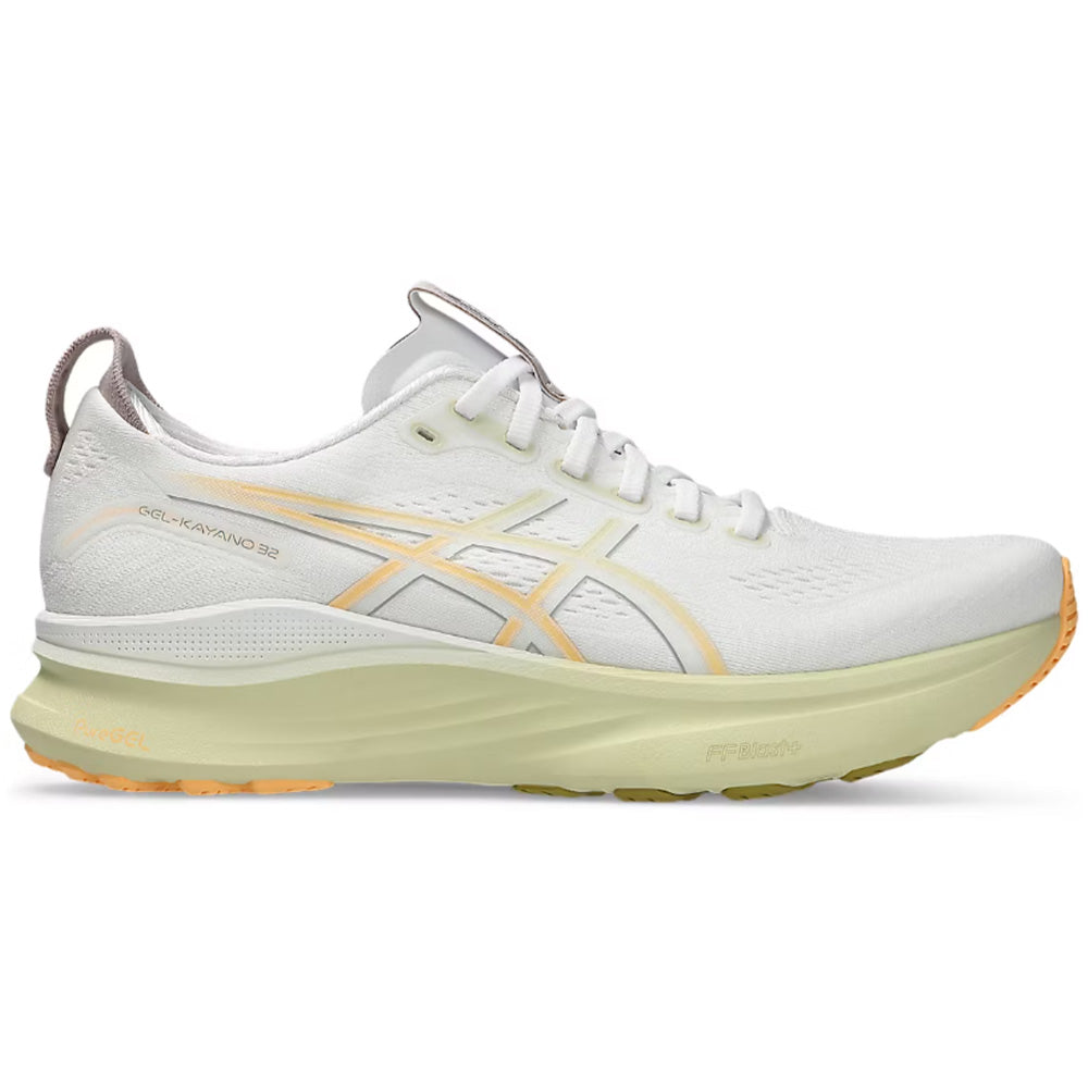 Men's Asics Gel-Kayano 32, White/Orange Glow, 7.5 4E Extra Wide