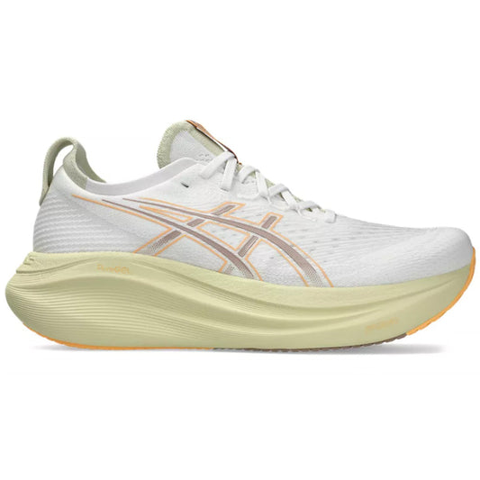 Men's Asics Gel-Nimbus 27, White/Fawn, 12 D Medium