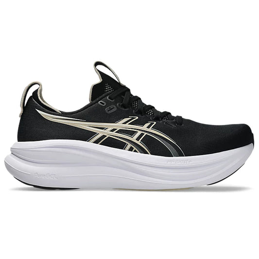 Men's Asics Gel-Nimbus 28, Black/Feather Grey, 10.5 2E Wide