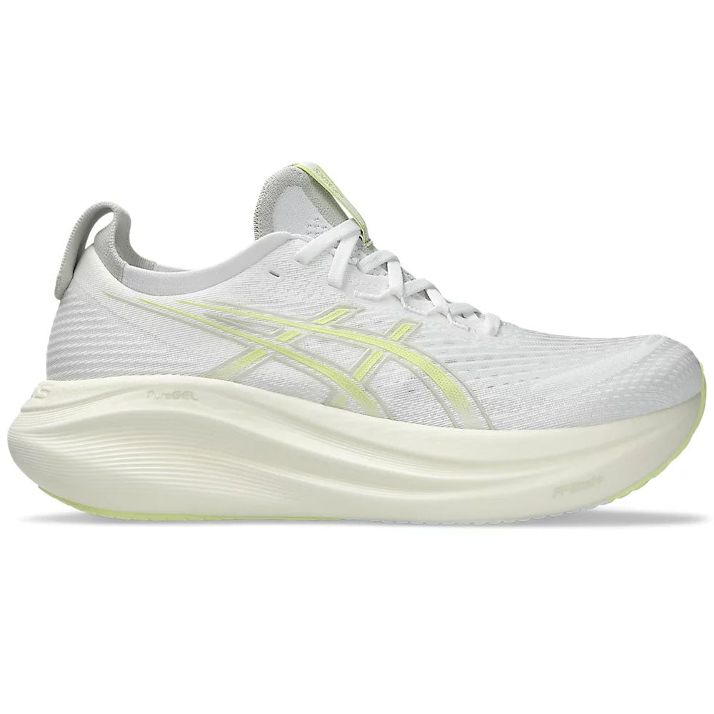 Men's Asics Gel-Nimbus 27, White/Huddle Yellow, 11.5 D Medium