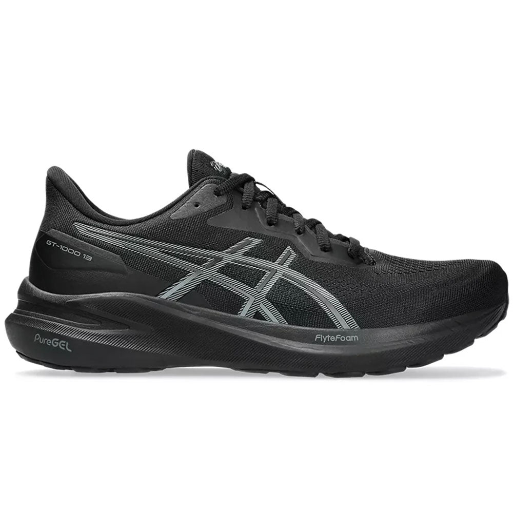Mens Asics GT-1000 13, Black/Steel Grey, 9 D Medium