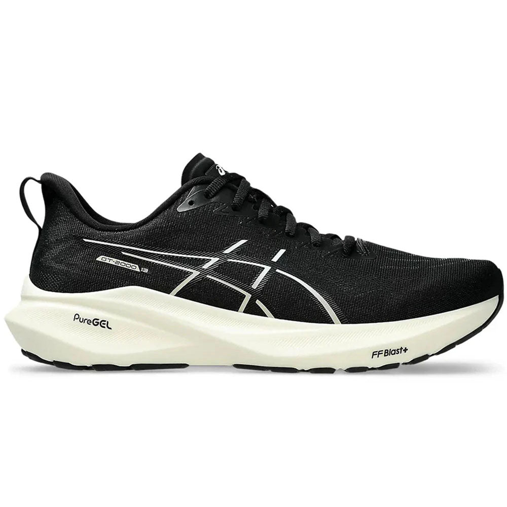 Mens Asics GT-2000 13, Black/White, 7 2E Wide