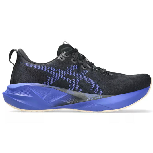 Men's Asics Novablast 5, Black/Cobalt Burst, 14 2E Wide