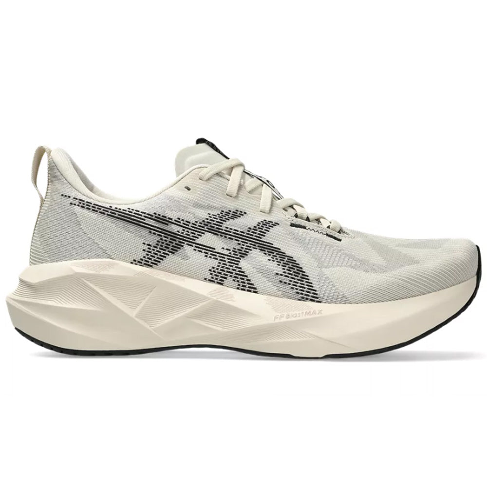 Men's Asics Novablast 5, Oatmeal/Black, 13 D Medium