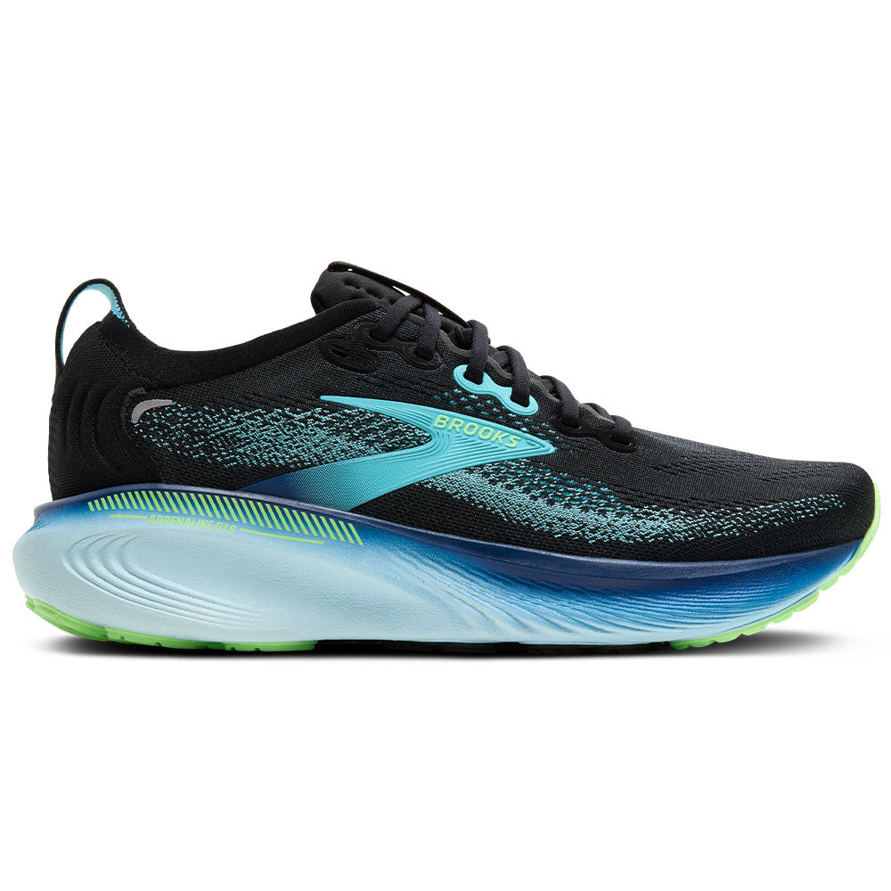 Men's Brooks Adrenaline GTS 25, Black/Ipanema/Mint, 15 D Medium