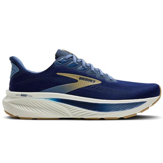 Men's Brooks Ghost 17, Beacon Blue/Moonlight/Starfish, 9.5 D Medium