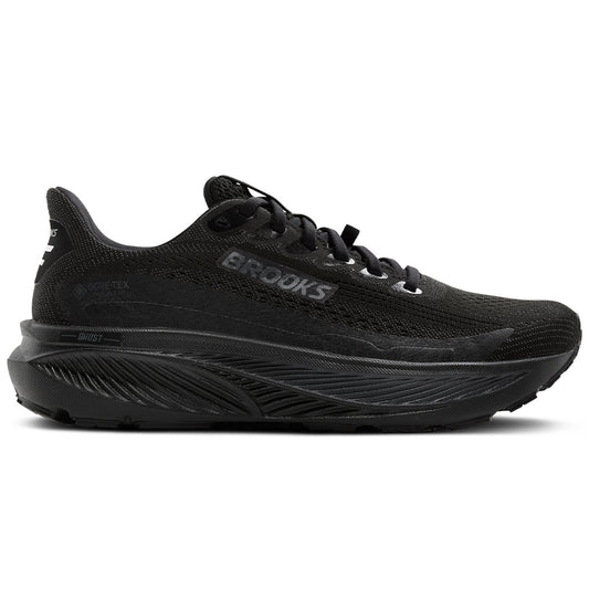 Men's Brooks Ghost 17 GTX, Black/Black/Ebony, 9.5 D Medium