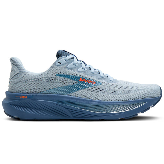 Men's Brooks Ghost 17, Skyway/Moonlight/Orange, 8.5 D Medium