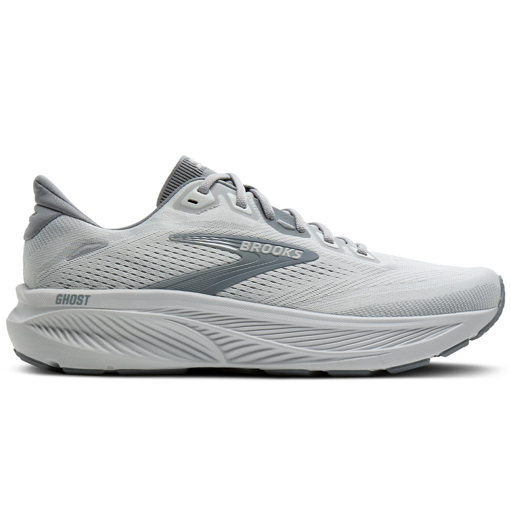 Men's Brooks Ghost 18, Primer Grey/Oyster Mushroom, 13 2E Wide