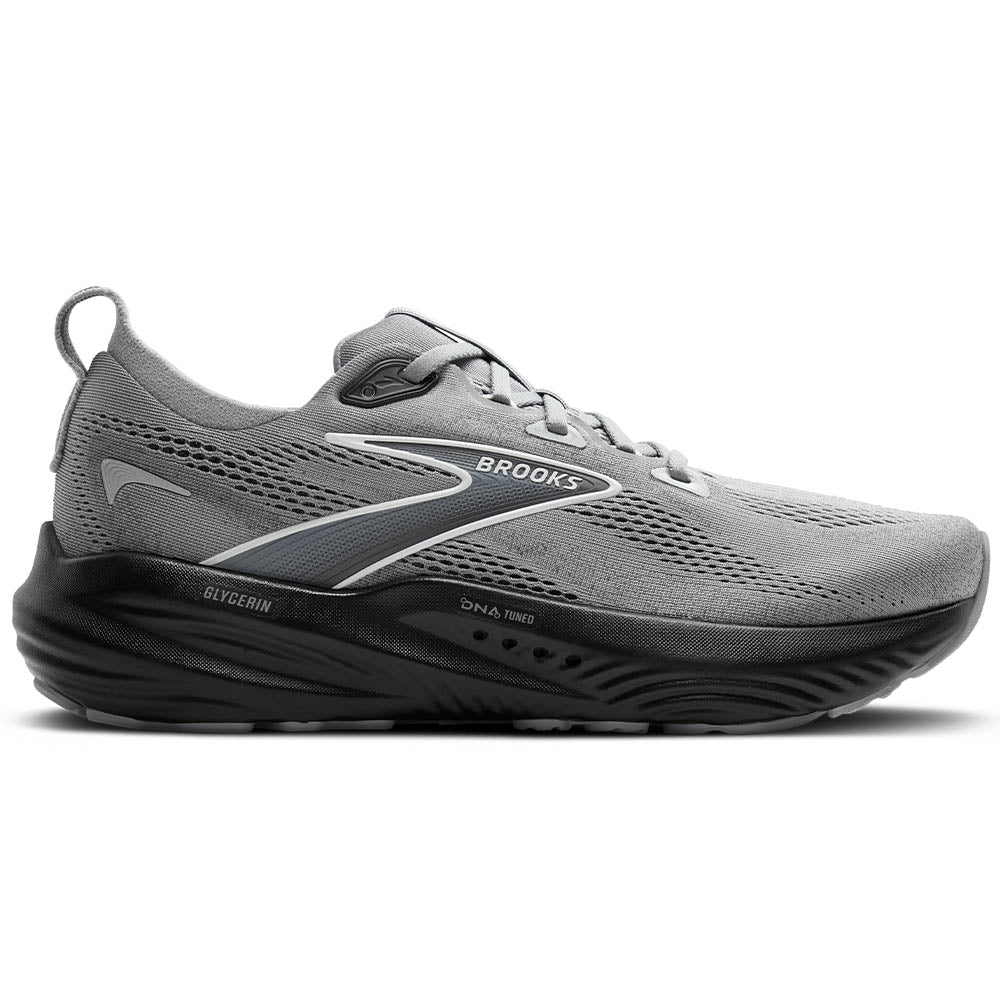 Mens Brooks Glycerin 22, Primer Gray/Ebony/Bluewash, 12 D Medium