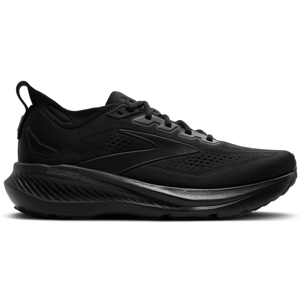 Men's Brooks Glycerin GTS 23, Black/Black/Ebony, 7.5 D Medium