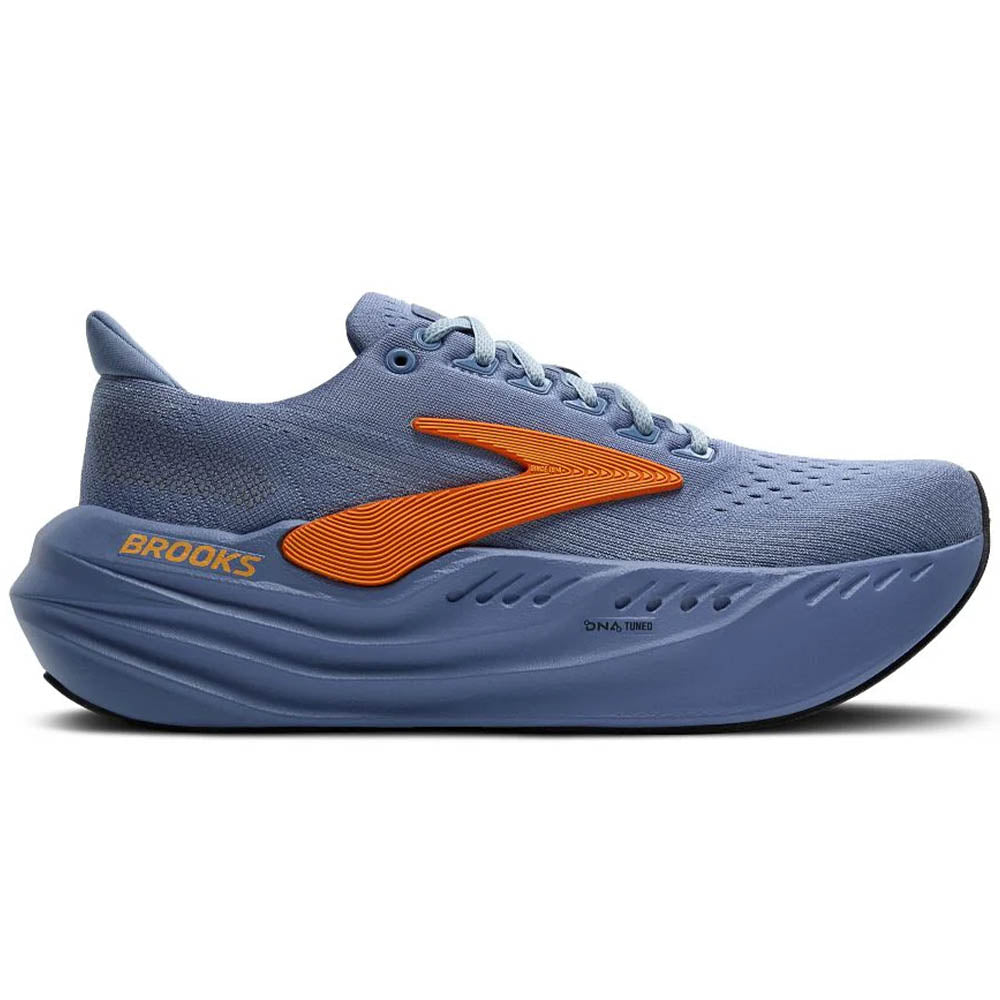Men's Brooks Glycerin Max, Country Blue/Sky/Orange, 9.5 D Medium