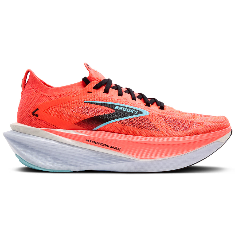 Men's Brooks Hyperion Max 3, Fiery Coral/Black/Atomizer, 13 D Medium
