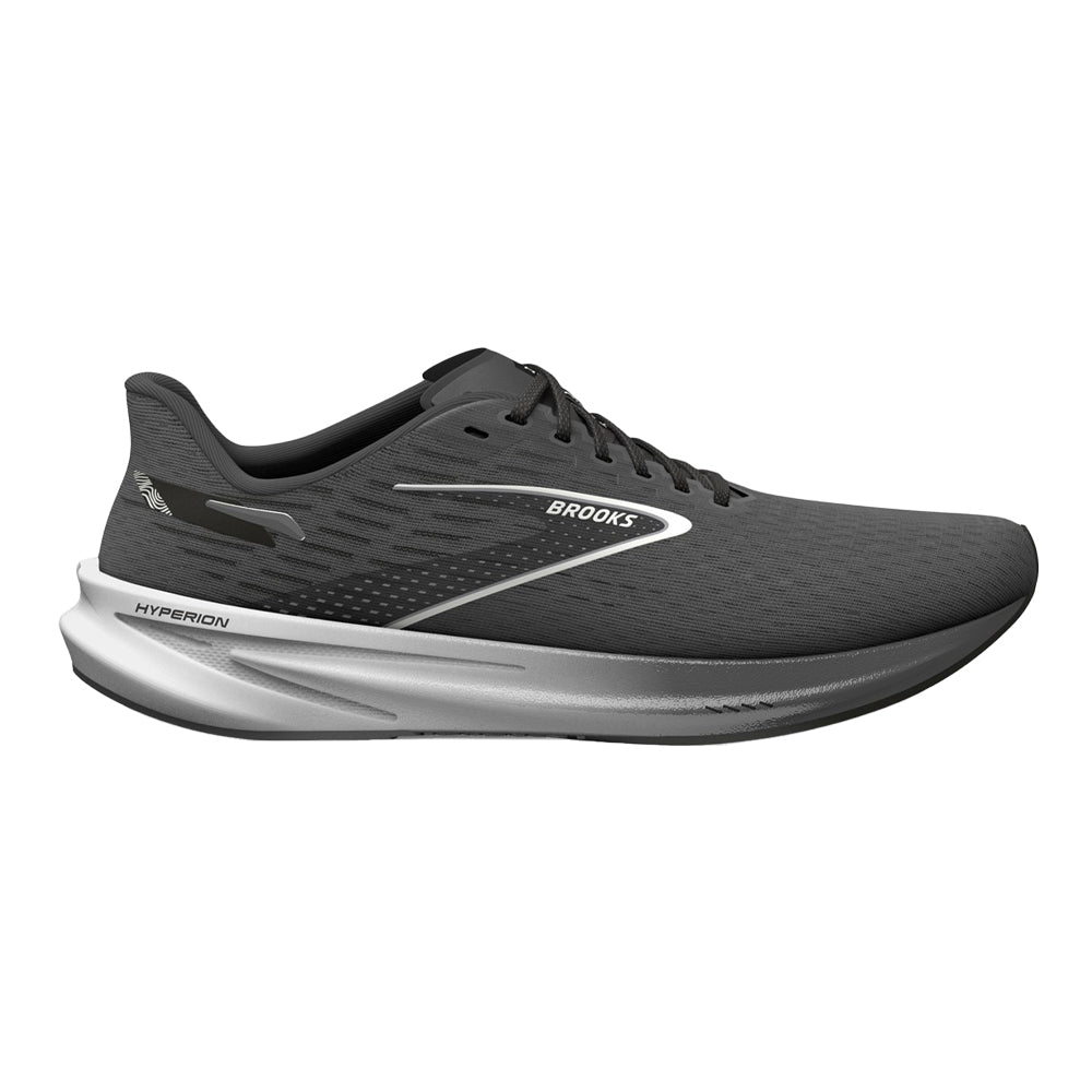 Men's Brooks Hyperion, Gunmetal/Black/White, 11.5 D Medium