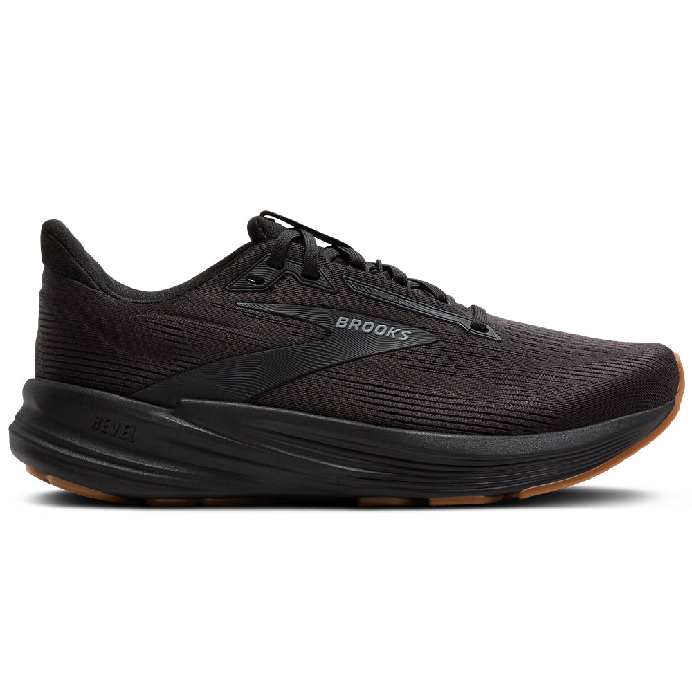 Men's Brooks Revel 8, Black/Black, 11.5 D Medium