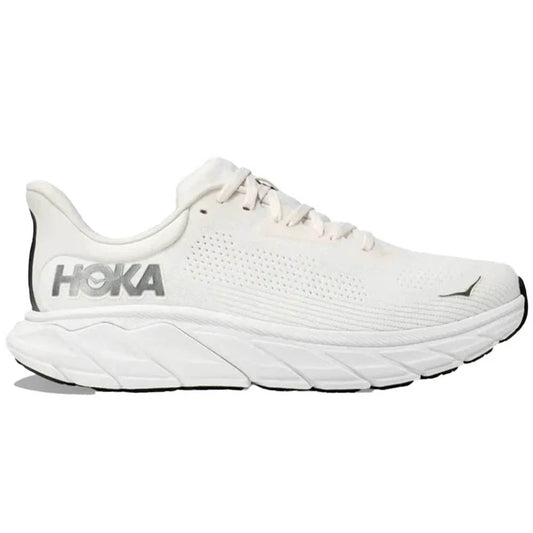 Men's Hoka Arahi 7, Blanc De Blanc/Steel Wool, 9 D Medium