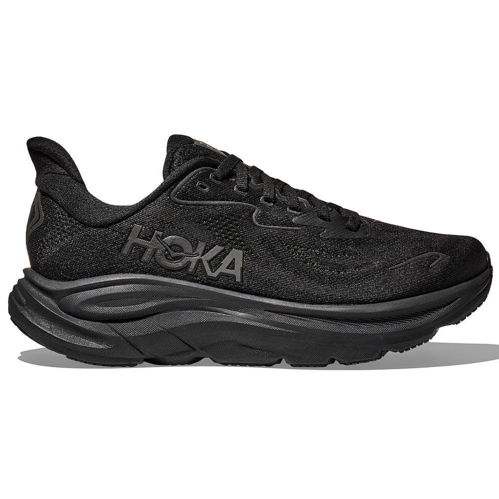 Men's Hoka Clifton 10, Black/Black, 10.5 D Medium