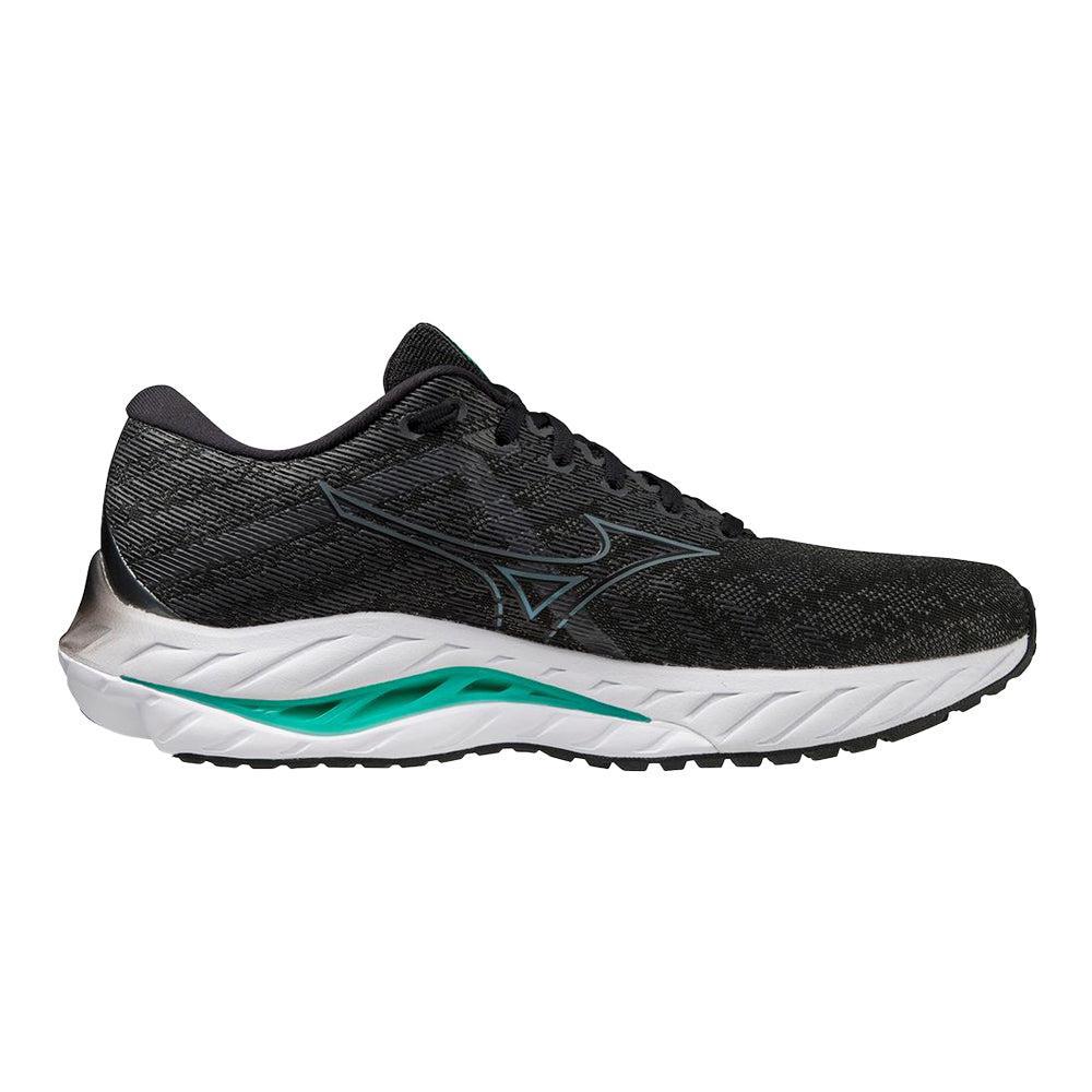 Men's Mizuno Wave Inspire 19, Black-Metallic Grey, 15 D Medium