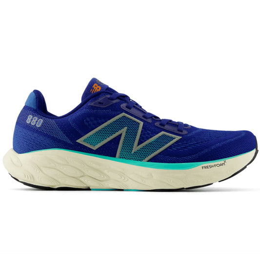 Mens New Balance Fresh Foam X 880v14, Inkwell/Cyber Jade/Dark Silver Metallic, 8 2E Wide