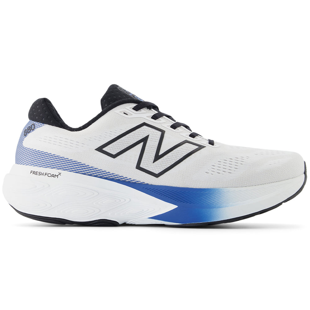 Men's New Balance Fresh Foam X 880v15, NB 103 White/Blue Agate/Black, 10.5 2E Wide