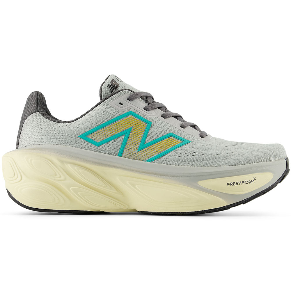 Men's New Balance Fresh Foam X More v5, Brighton Grey/Calcium/Cyber Jade, 12.5 D Medium