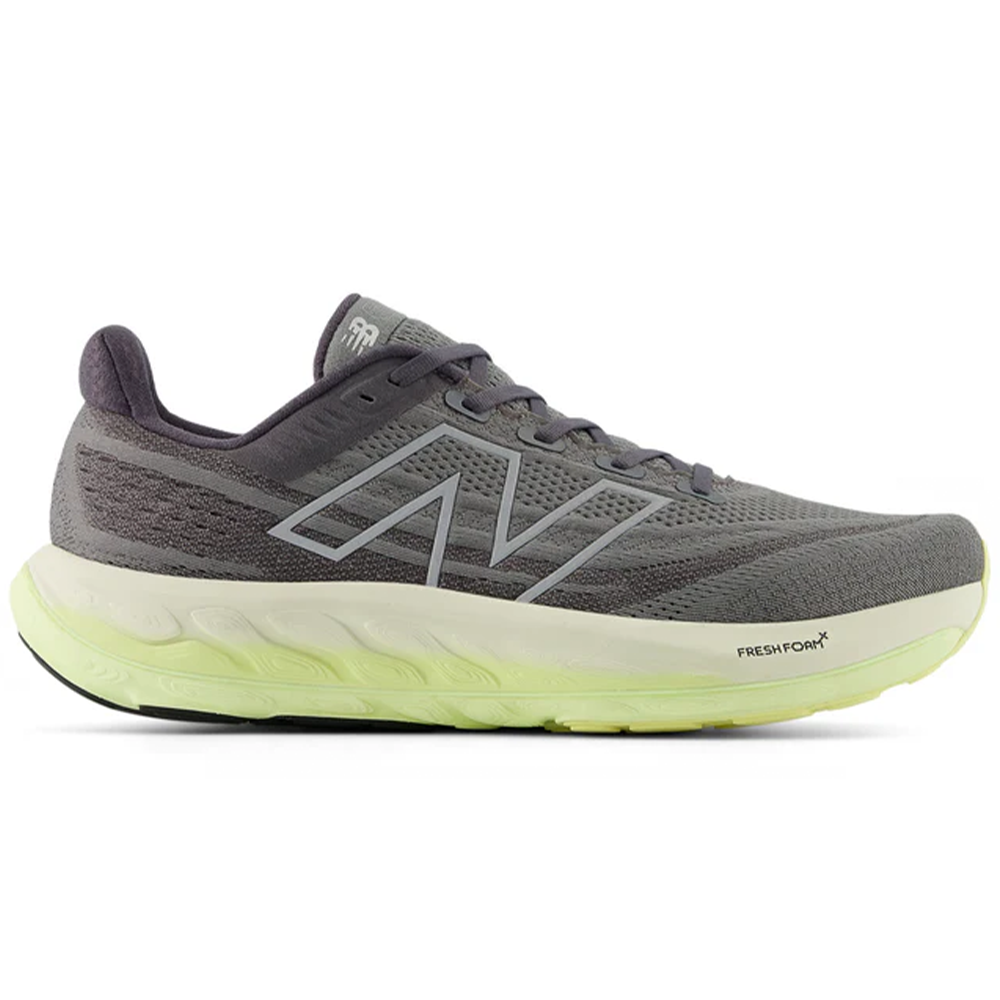 Men's New Balance Fresh Foam Vongo v6, Harbor Grey/Limelight/Silver Metallic, 8.5 D Medium
