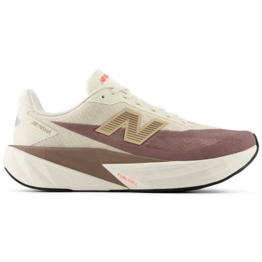 Men's New Balance FuelCell Rebel v5, Angora/Earth Shadow/Sea Salt, 10.5 2E Wide